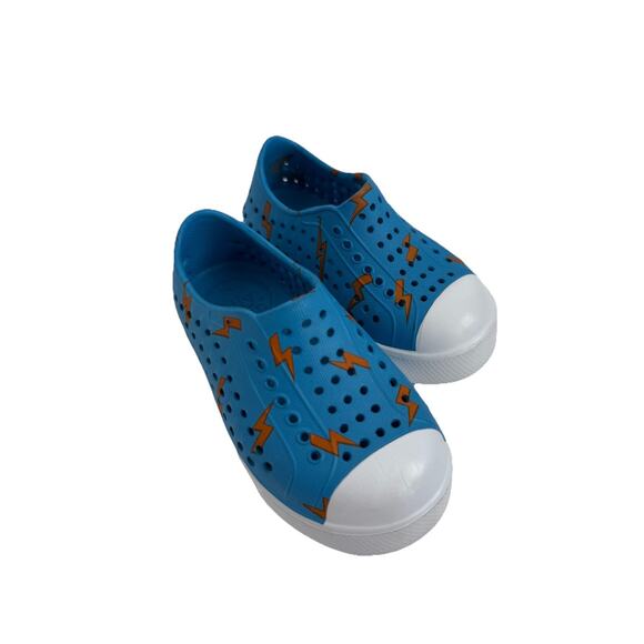 Lily & Dan Toddler Blue Lighting Bolt Water Shoes Slip On Toddler Size 5/6 - Picture 1 of 5